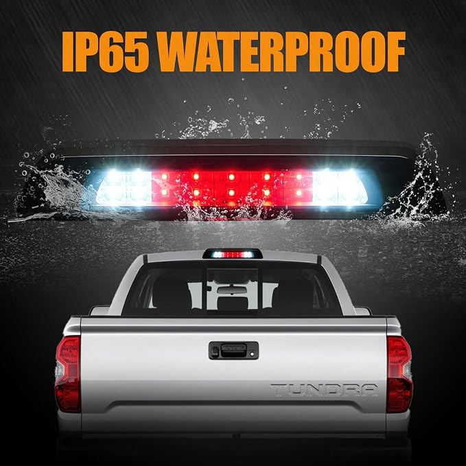 Third 3rd Brake Light LED for 2007-2020 Toyota Tundra, High Mount Rear Brake Lights Assembly for 07-20 Tundra, Waterproof Center Cab Cargo Lamp Stop Light