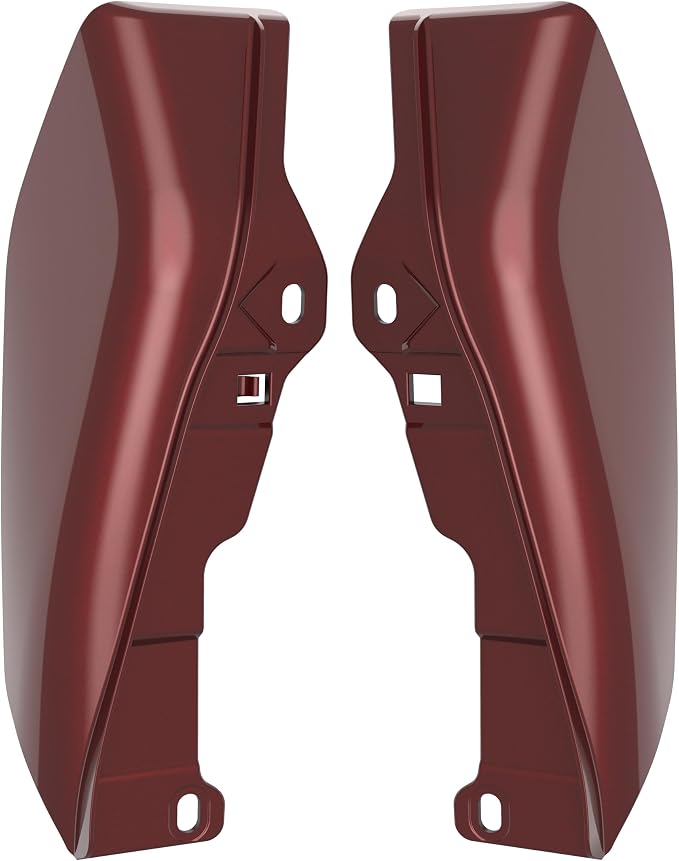 Color - Matched Mid Frame Air Deflectors Heat Shield, Perfectly Fit for Harley Touring Models 2009-2026 Stiletto Red