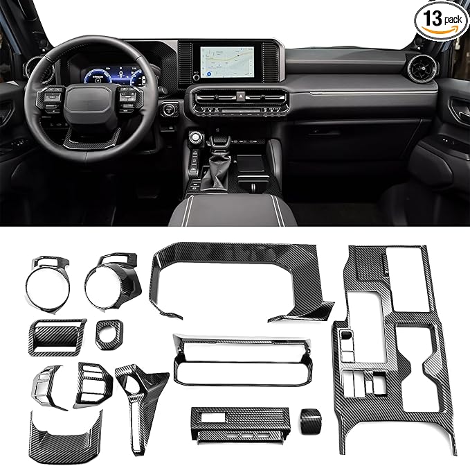 Interior Trim for for Toyota Land Cruiser 2024 2025 2026 Carbon Fiber Gear Shift Panel Cover Kit