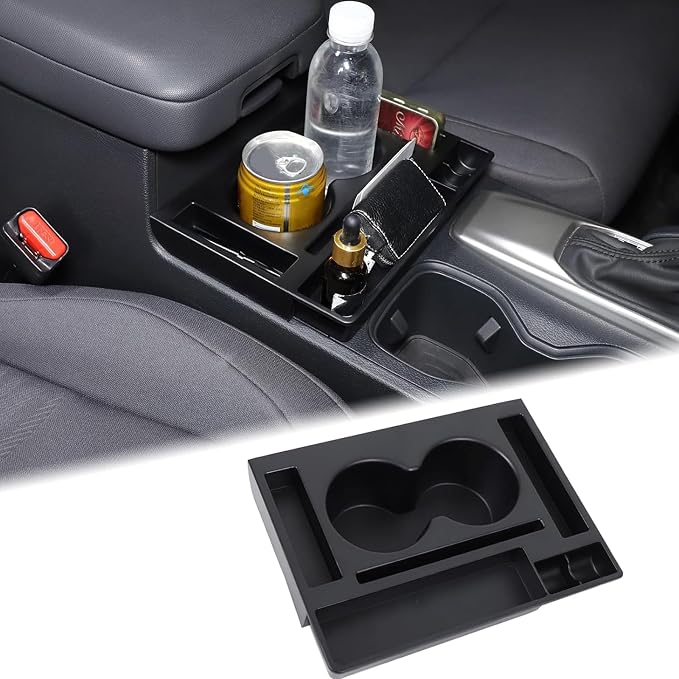 Aunginsy Center Console Cup Holder Storage Box Compatible with Nissan Frontier 2022-2025 Car Central Control Gear Shift Armrest Box Front Cup Holder Organizer Tray Insert Accessories, Not Fit Pro-4X