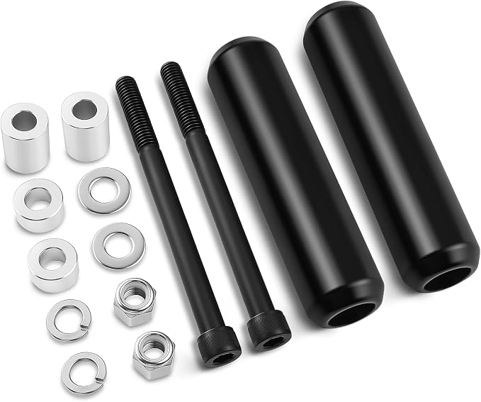6.5" Al Motorcycle Frame Sliders Falling Crash Protector Upper Shock Mount Guards Falling Side Protector Fit for Dyna 2006-2017 (Smooth Style)