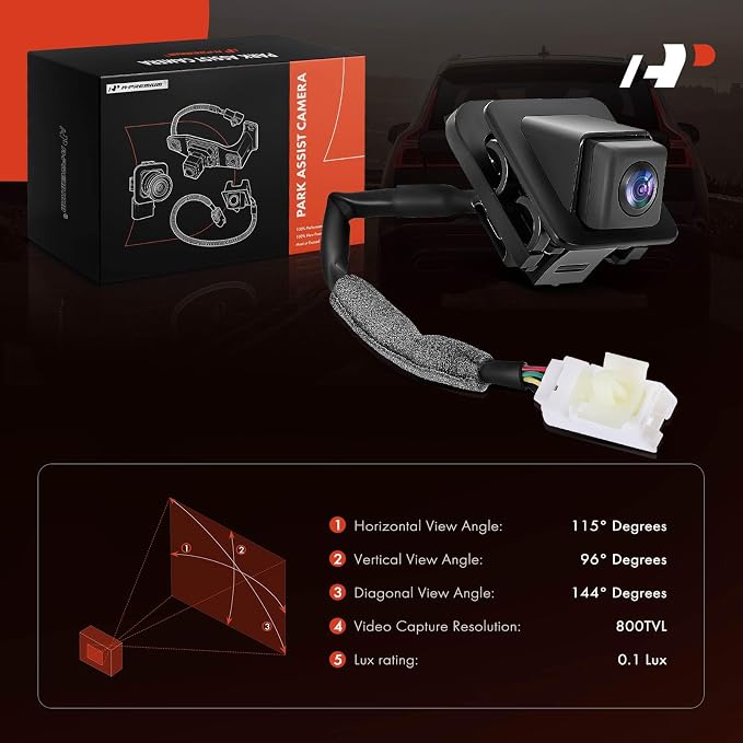 A-Premium Rear View Backup Camera Compatible with Hyundai | Parking Camera for 2011-2013 Elantra, 2013-2014 Elantra Coupe - Replace# 957503X105