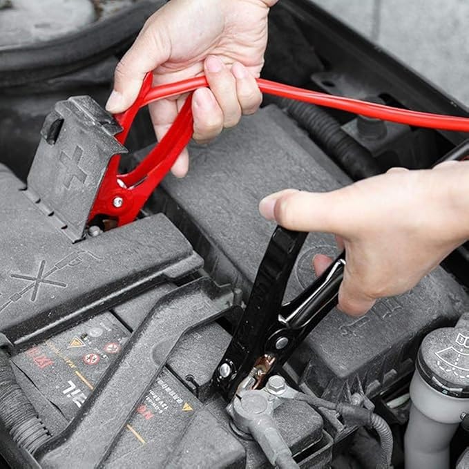 Justin Case Super Heavy-Duty Jumper Cables for Car, Includes 1 Gauge Wire Conductor 25' Car Jumper Cables & 365 Days of Roadside Assistance