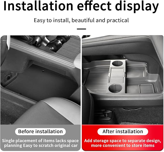 Compatible with 2026 Toyota Sienna Center Console Organizer with Cup Holder, Lower Storage Box Accessories (TPE Material with Original car Wood Grain (Compatible with 2021-2026 Toyota Sienna), Gray)