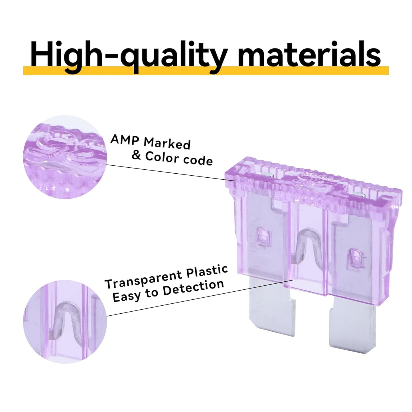 100 Pack Auto Fuses 35 AMP ATC/ATO Standard Regular Fuse Blade 35A Car Truck Boat Marine RV