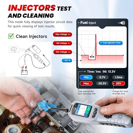 2026 BOSSCOMM P180 Automotive Probe Tester – 9-30V Electrical Power Probe, AC/DC Voltage/Diode/Resistance/Relay/Fuse Test, Wire Tracer, Battery/Fuel Injector Tester, 40FT Cable