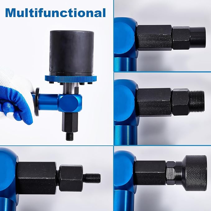 Pneumatic Injector Puller 33-Piece Kit for Diesel Engines – Air Vibration Extractor w/Handle, High-Impact Slide Hammer, 18 Adapters & 3 Hooks, Labor-Saving Removal Tool Set