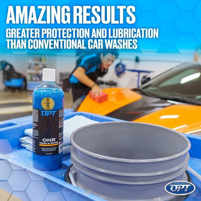 Optimum No Rinse Wash and Shine Version 6 - ONR Rinseless Car Wash Soap for Auto Detailing, Use On Paint, Ceramic Coatings, Glass, Interior (8 Oz)