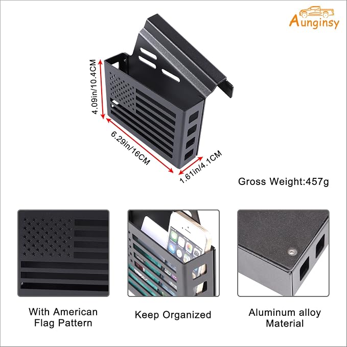 Aunginsy Center Console Left Side Gear Shift Storage Box Basket Compatible with Ford Maverick 2022-2025 Center Console Organizer Tray Side Gear Shift Armrest Storage Box Basket Interior Accessories