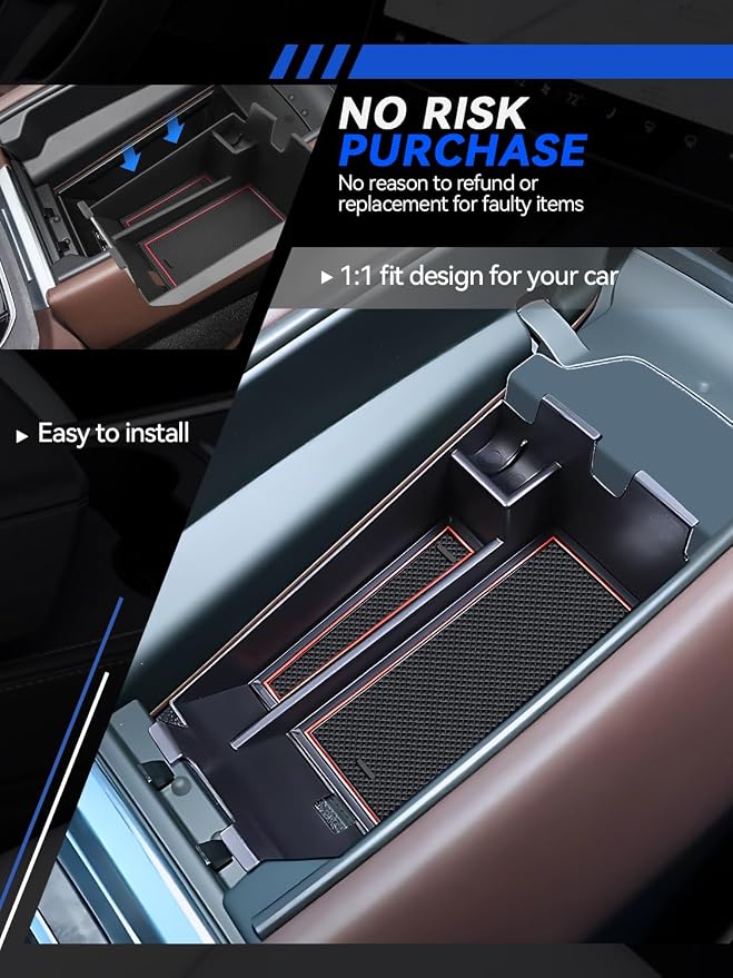 for X5/X6/X7 Center Console Organizer 2020-2025 2026 BMW X5/X6/X7 Accessories Armrest Tray Middle Storage Box Insert Container Durable ABS Plastic