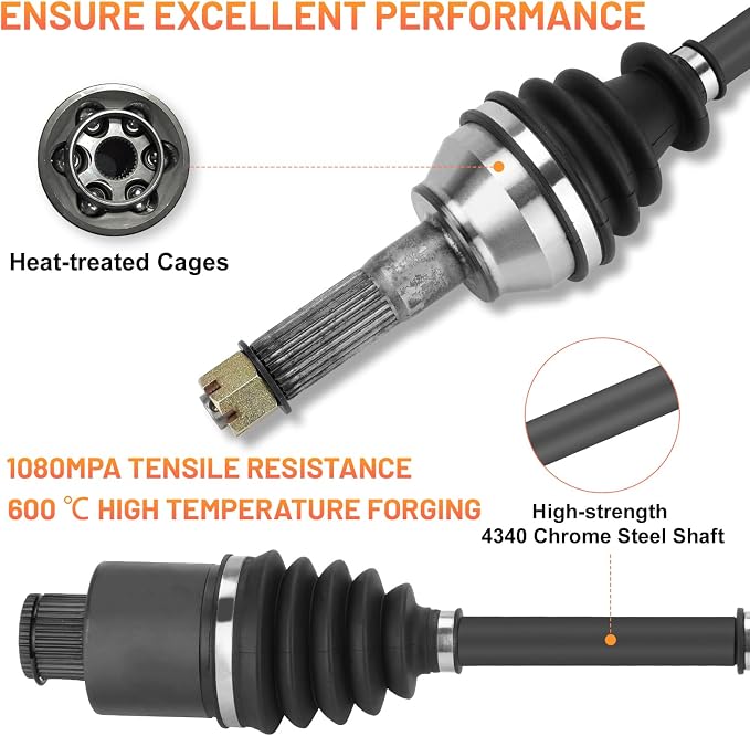 Rear Left/Right CV Axle Shaft for Polaris Sportsman 500 570 700 800 HO EFI EPS 2006 2007 2008 2009 2010 2011 2012 2013 2014, for Sportsman 400 450 2011-2014 (excluding "Touring" "X2" models)