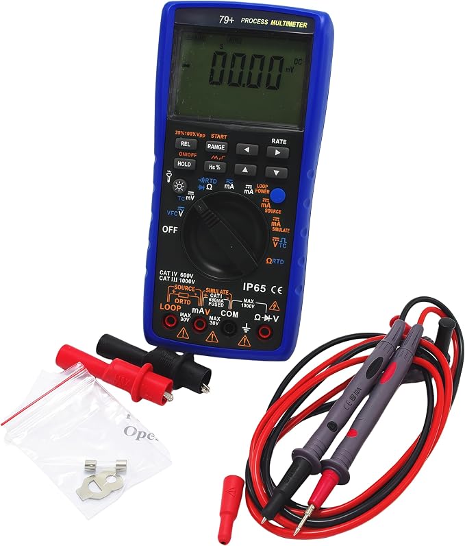 TH-79+ Digital Multimeter with Process Signal Source 2 in 1,Process multimeter Calibrator Meter Multifunctional Cu50 and Pt100,R S B E K J T N