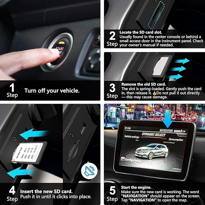 Upgraded Navigation SD Card - KR9D66EZ1B, GPS SD Map Card Compatible with 2025-2026 CX-50/3 / CX-30 / CX-70, 2024-2026 MX-5, USA/CAN/MEX Maps