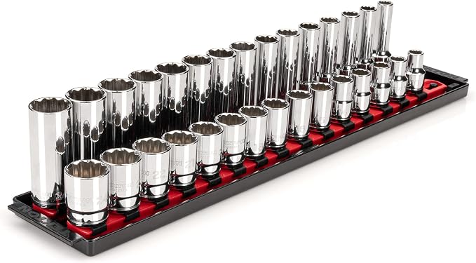 TEKTON 1/2 Inch Drive 12-Point Socket Set, 30-Piece | SHD92212