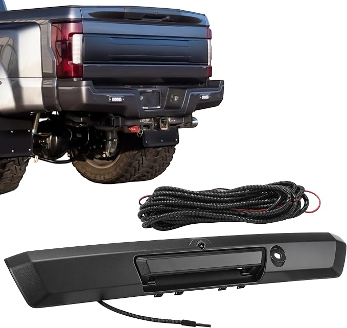 Tailgate Handle Backup Camera,Fit for F250 F350 F450 Super Duty 2017-2022 Trunk Hatch Handle Camera Without Release Button Reversing Replace# HC3Z-9943400-NA HC3Z-9943400-NB
