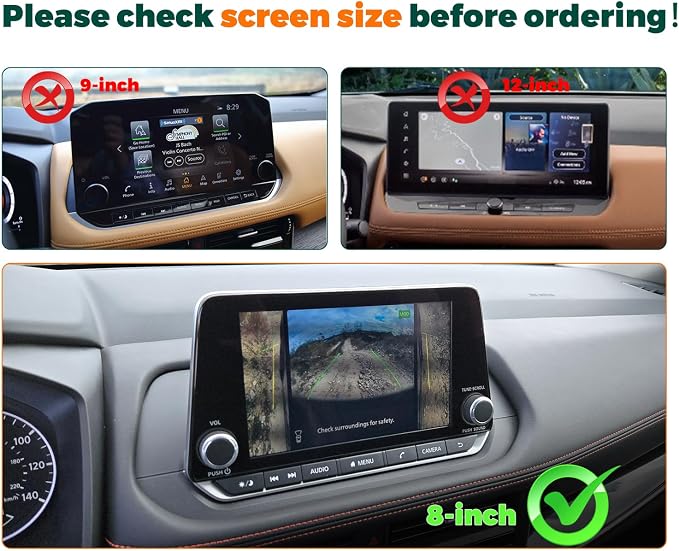 3PCS Center Console Organizer for 2021-2026 Nissan Rogue S/SV/Rock Creek Accessories, Dashboard Storage Tray + Armrest Box + Lower Console Organizer Durable ABS (Only Fit 8-Inch Screen)