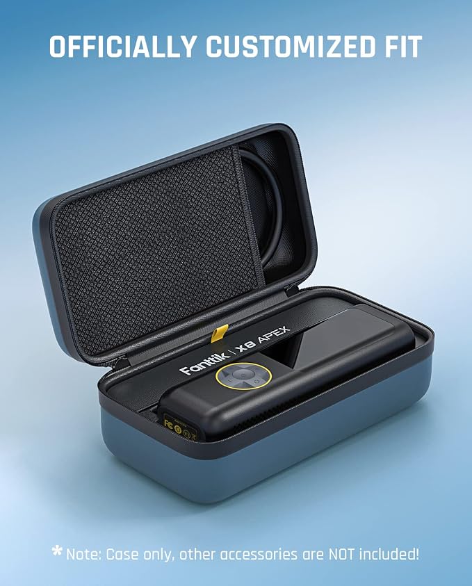Fanttik X8 APEX Tire Inflator Yellow and X8 APEX EVA Protective Case