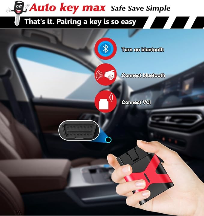 Simple Programmable Keyfob, DIY Programmer OBD Kit Compatible with 2014 2015 2016 2017 Jeep Grand Cherokee Smart Keyless Entry Remote Star M3N40821302