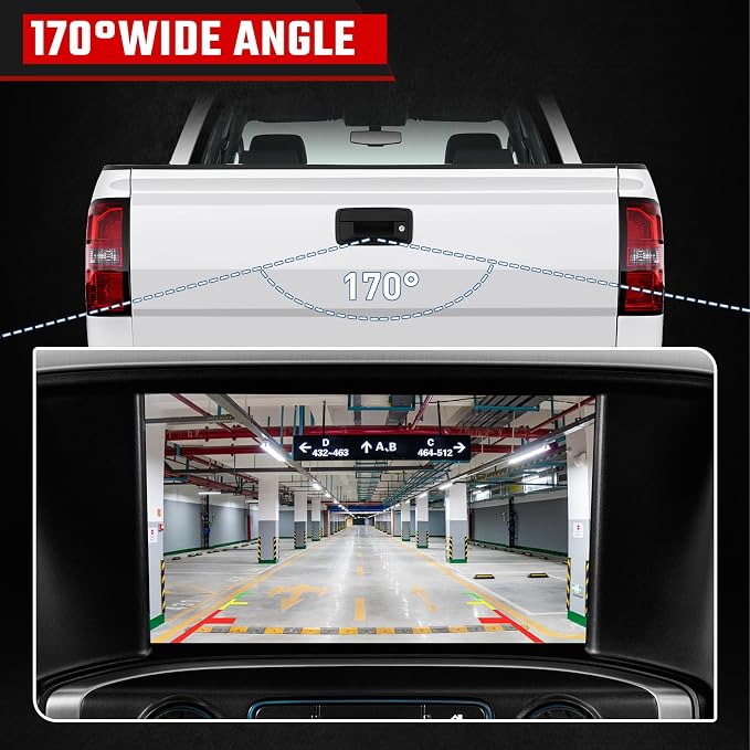 Backup Camera Rear View Camera Fit for Chevy Silverado GMC Sierra 1500 2500 3500 2016-2019 Parking Park Assist Camera Replaces #84062896