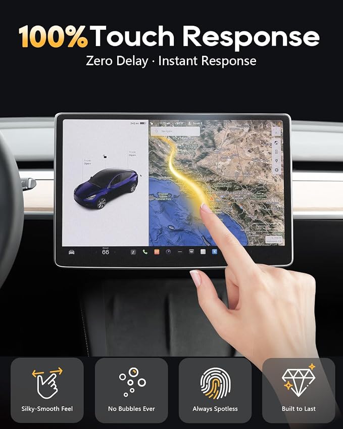 LFOTPP Matte Screen Protector (15.4 Inch) for 2024-2026 Tesla Model 3 Highland & 2025-2026 Model Y Juniper, Anti-Glare Glass, Fit Standard 15.4", Not fit Refreshed 16" Screen