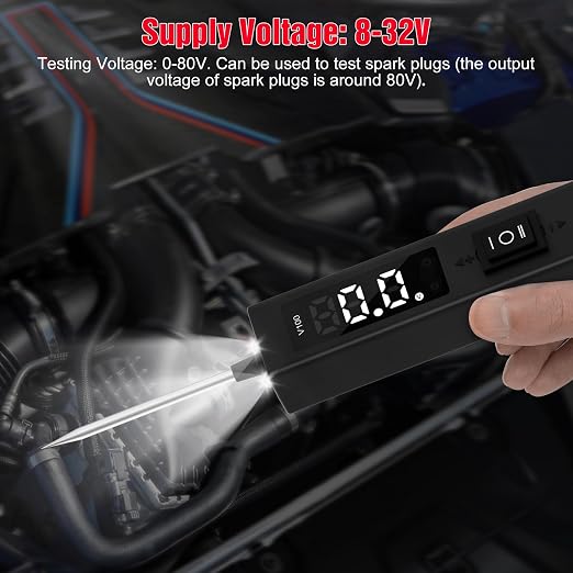 Power Circuit Probe Tester,OBDMONSTER V100 Circuit Tester, 0-80V DC Test Light Automotive Short Circuit Finder, Auto Electrical Circuit Tester, Car Fuse Tester, Automotive Tool（5 Meters）