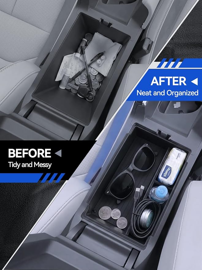 for Acura ADX Center Console Organizer 2025 2026 Acura ADX (A Spec/A Spec with Advance) Accessories Armrest Tray Middle Storage Box Insert Container Durable ABS Plastic