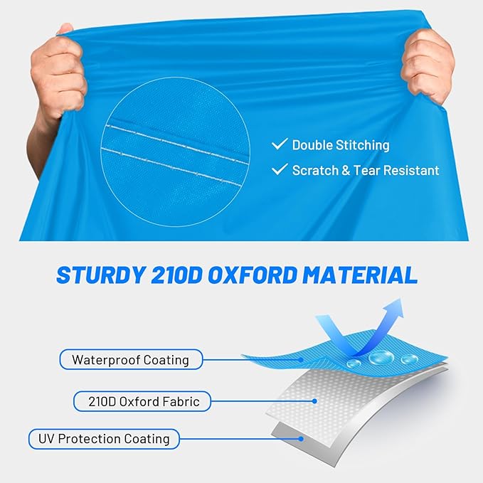 Favoto Bike Cover Waterproof Outdoor Bicycle Cover Thicken Oxford 29 Inch Windproof UV Snow Rustproof with Lock Hole Storage Bag for Mountain Road Bike City Bike Beach Cruiser Bike, Blue