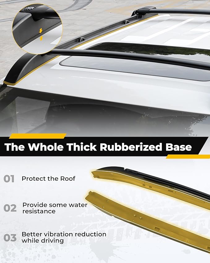 Roof Rack Rails Cross Bars Fit for 2024-2026 Toyota Tacoma Double Cab Aluminum Cargo Bars Cargo Rack Crossbars Luggage Carrier, for Loading Kayak Snowboard Bike Rooftop Accessories