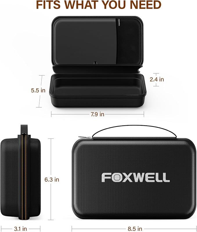 FOXWELL NT301 OBD2 Scanner Live Data OBDII Diagnostic Code Reader Tool & Portable Carrying Case for OBD2 Scanners & Battery Testers