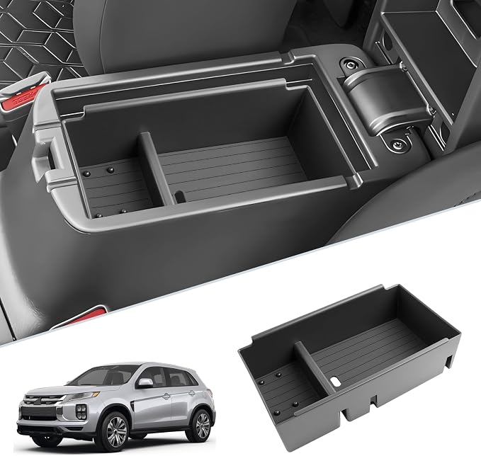 SKTU for 2021-2025 Mitsubishi Outlander Sport Accessories Center Console Organizer 2021-2025 Outlander Sport Console Tray 2021-2025 Outlander Sport ABS Insert Console Organizer (Not for Outlander)