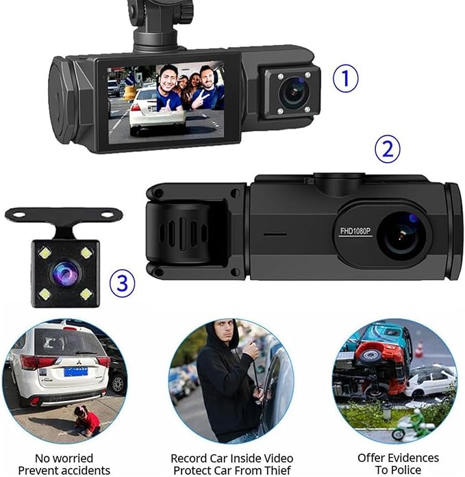 Car Dash Cam HD 1080p Car DVR Vehicle Camera Video Recorder Dash Cam G-Sensor