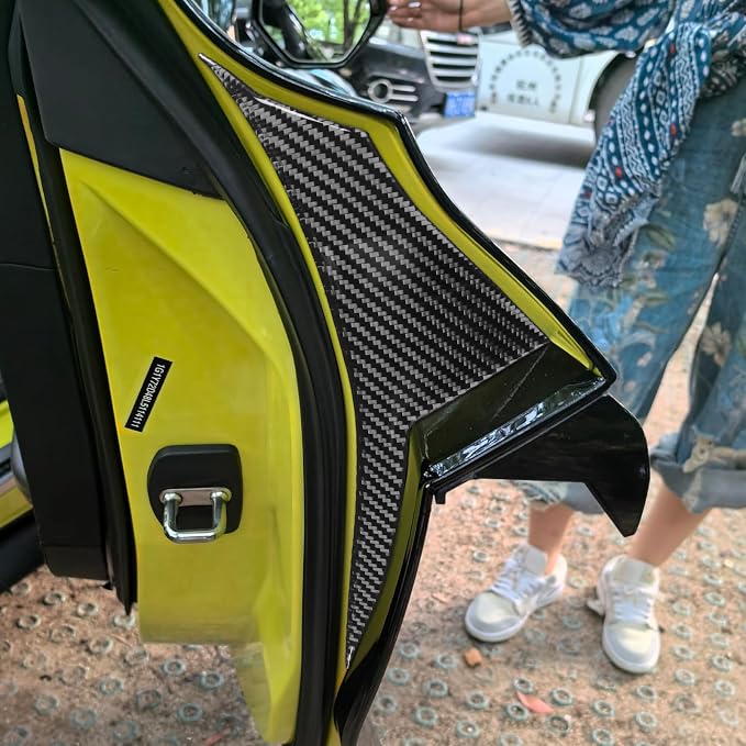 Real Carbon Fiber Side Door Panel Trim Compatible with Corvette C8 2020-2026, Interior Decor Sticker Accessories