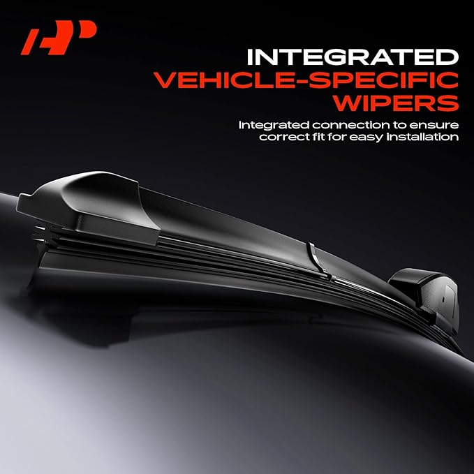 A-Premium 24"+18"+11" Windshield Wiper Blades Compatible with GMC Terrain 2022 2023 2024 - Front Rear Wipers Blade Set, Hook/RL2 with rib Arm Connector, with Wear Indicator & Towel (Pack of 3)