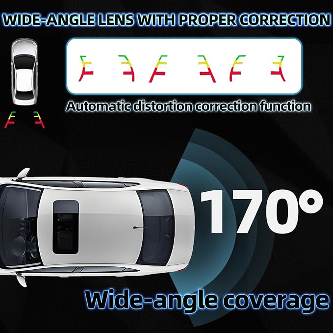 MITZONE Rear View Backup Camera for Car Compatible with 2012-2014 Ford F-150 2015-2018 Mustang Parking Asist Camera 1080P HD 120-170° Wide-Angle Coverage EL3T-19G490-AA