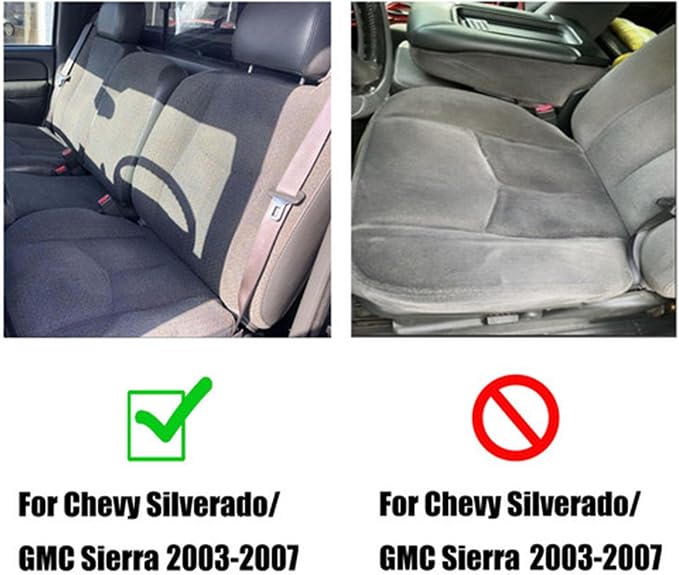 GXARTS Driver Side Bottom Replacement Cloth Seat Cover Dark Gray #69C Compatible with Chevy Silverado 1500 2500 3500 1500HD 2500HD GMC Sierra 2003-2007 Seat Cushion Protector Cloth Cover