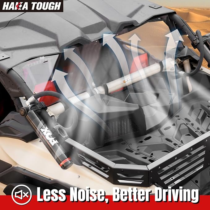 HAKA TOUGH Rear Windshield for Can Am Maverick X3 Accessories 2017-2024, Heavy Duty Clear Back Window Rear Windscreen for Can Am Maverick X3 Max 17-24, Standard 3/16 Poly 250x stronger Than Glass