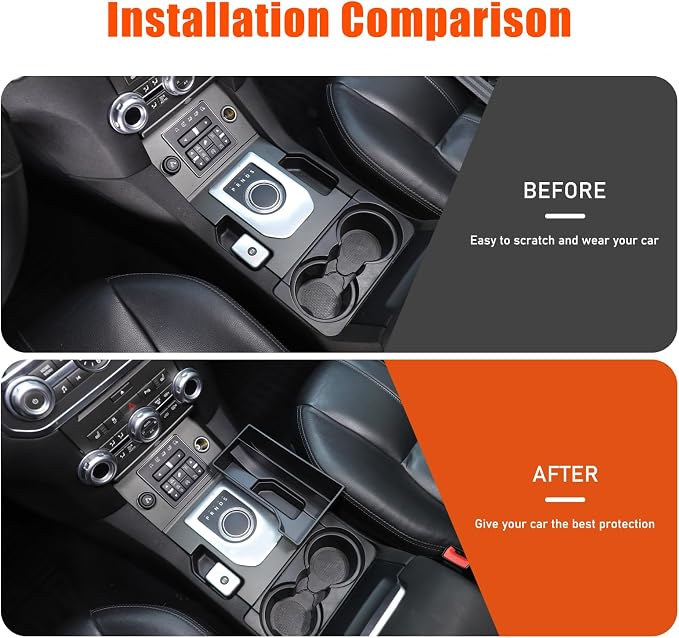 Center Console Organizer Compatible with 2010-2016 Land Rover Discovery 4 Gear Shift Side Tray, LR4 Center Console Organizer Tray, Key Card Coin Secondary Storage Box (Left Hand Drive)