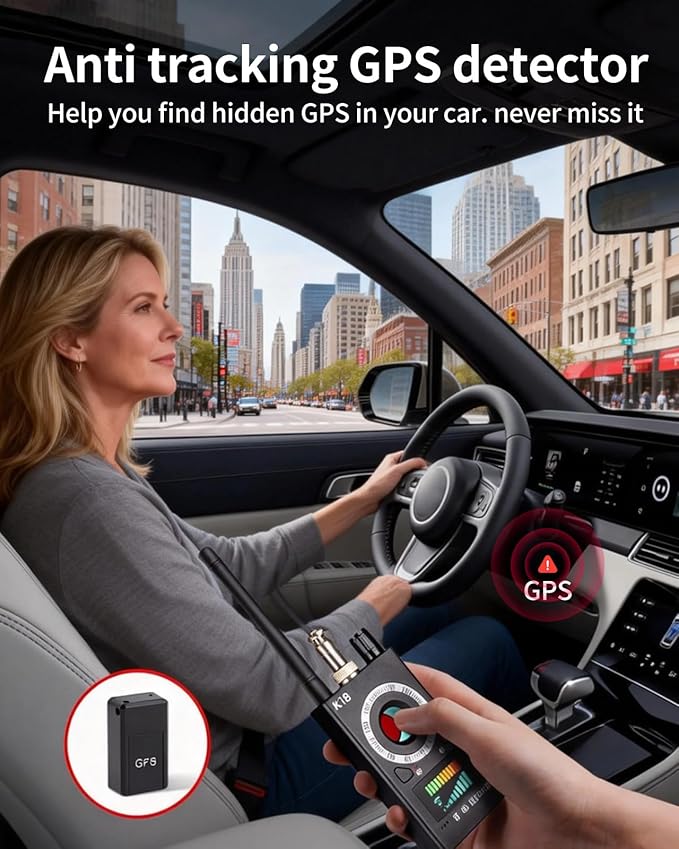 Hidden Camera detectors, Anti spy Camera detectors, GPS Tracker detectors, Hidden Device detectors for RVs, Hotels, bathrooms, Homes, and Offices (Black)