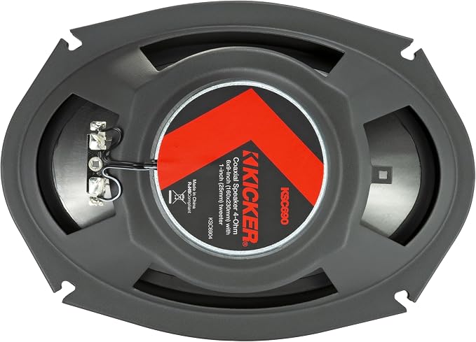 KICKER 51KSC6904 KS-Series 6x9 Coaxial Speakers with 1" tweeters, 4-Ohm, Pair