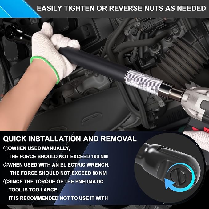 1/2-inch offset extension wrench, a three-in-one manual, electric and pneumatic wrench that can be switched, suitable for use in any narrow spaces,socket wrench.