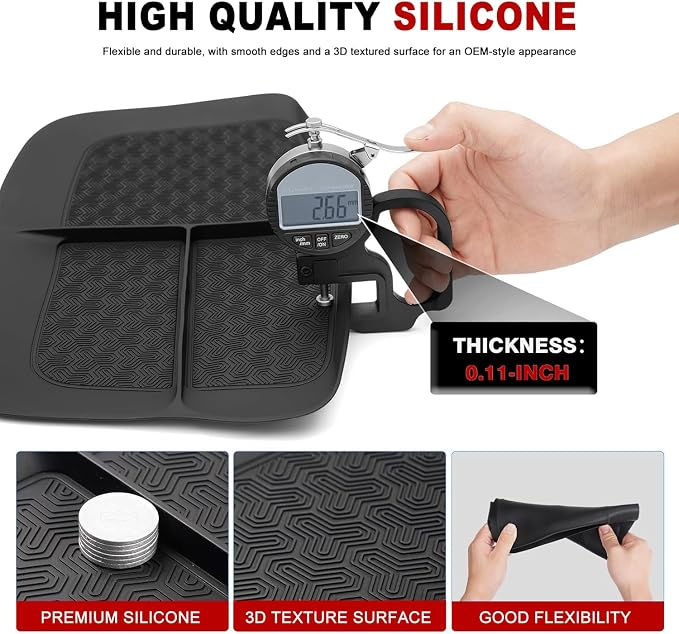 Autorder Dashboard Mat for 2011-2018 Dodge Ram 1500 2500 3500 Accessories Anti-Slip Mat Silicone Dash Mat for Ram Dash Liner Pad