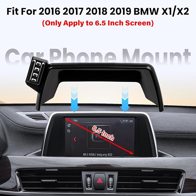 Magnetic Car Phone Holder-Compatible with BMW X1 X2 2016-2019 Accessories 6.5 inch Touchscreen Fixed Clip,360°Rotation Magnetic Phones Stand Compatible with MagSafe (not fit 8.8 inch)