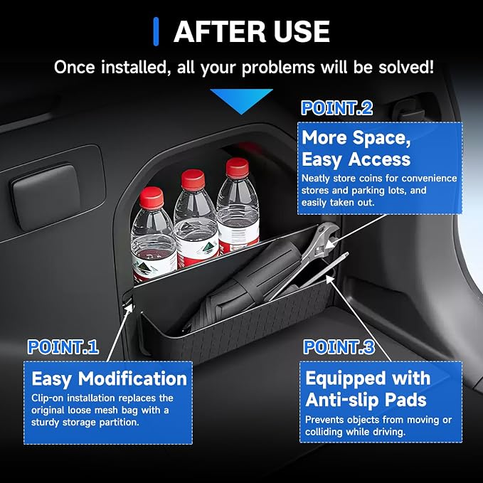 SXCY for 2026 Toyota RAV4 Trunk Side Organizer Tray for 2026 Toyota RAV4 Accessories Center Console Tray 2020-2026 RAV4 Trunk Side Storage Organizer Tray Noise-Proof Multi-Functional Storage