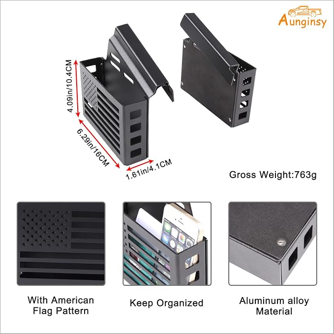 Aunginsy Car Center Console Side Gear Shift Storage Box Basket Compatible with Ford Maverick 2022-2025 Car Center Console Organizer Tray Side Gear Shift Armrest Storage Box Basket Interior Accessories