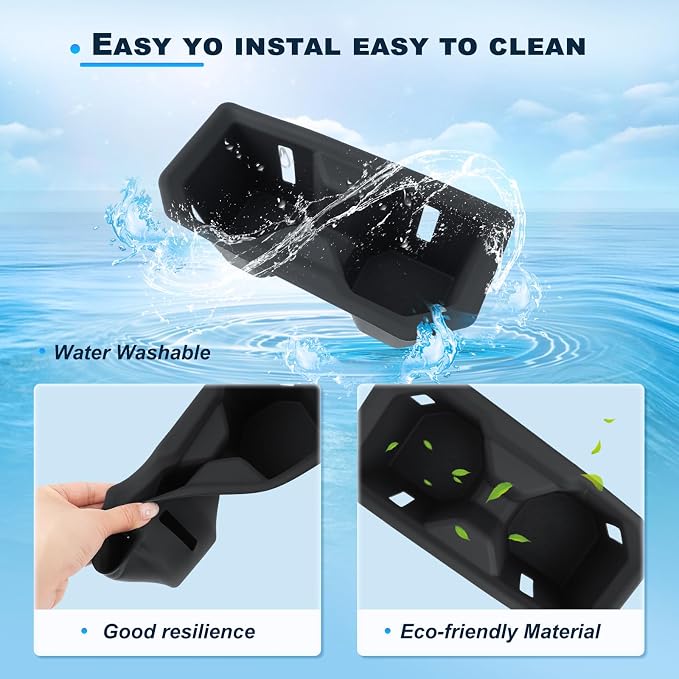 BIXUAN (2PCS) 2026 RAV4 Cup Holder Insert For 2026 Toyota RAV 4 Console Cup Holder+Rear Row Seat Cup Holder Silicone Drink Cup Holder Liner Waterproof Anti-Slip Easy to Clean 2026 RAV 4 Accessories