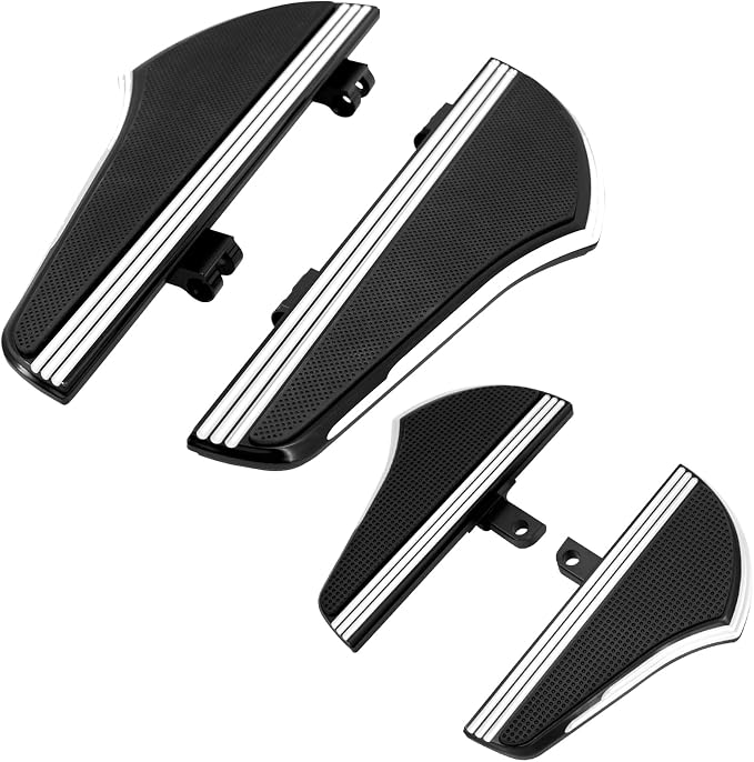 Motorcycle Passenger Driver Rider Floorboards Kit Fit for Harley Touring Electra Glide Road Glide Road King Street Glide 1986-2025, 1986-2017 Softail FL, 2012-2016 FLD, 2008-2025 Trike Chrome