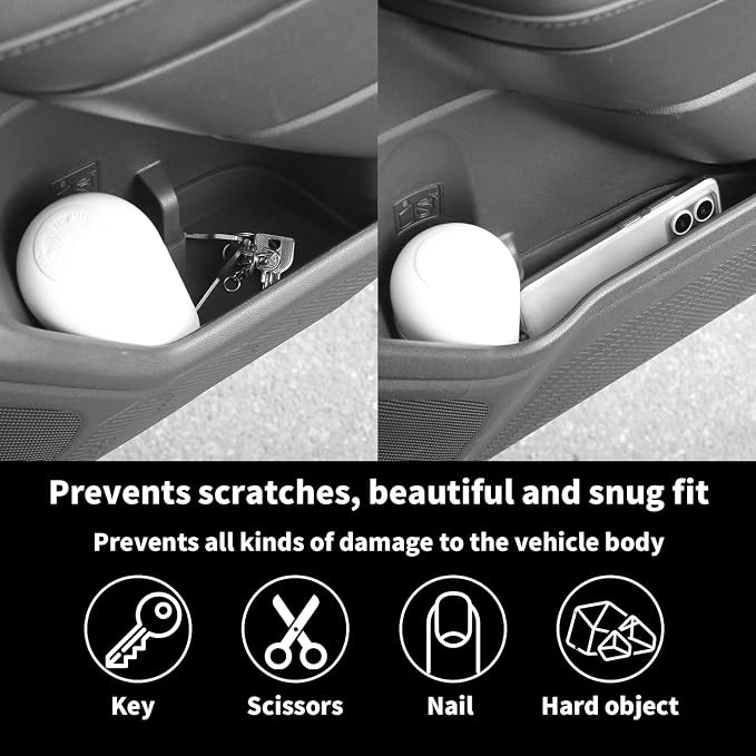 Car Door Organizer Tray for Forester 2025 2026 Accessories Front & Rear Door Pocket Inner Organizer Trays TPE for Forester Accessories 4PCS