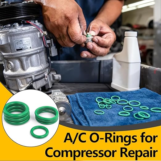 265 Pcs AC O Ring & Gasket Seal Kit for R134a - Durable A/C Compressor Port Seal Washer Kit with Line Seals, Bonded Washers, Condenser & Hose Gaskets for Long-Lasting Performance