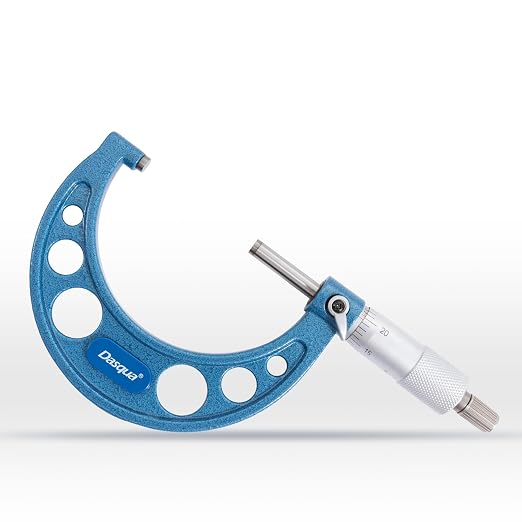 Dasqua Outside Micrometer, 2-3 inch Range, 0.0002" Accuracy Industrial Tools, Ratchet Stop, Carbide-Tipped, Stainless Steel Precision Machinist Tools