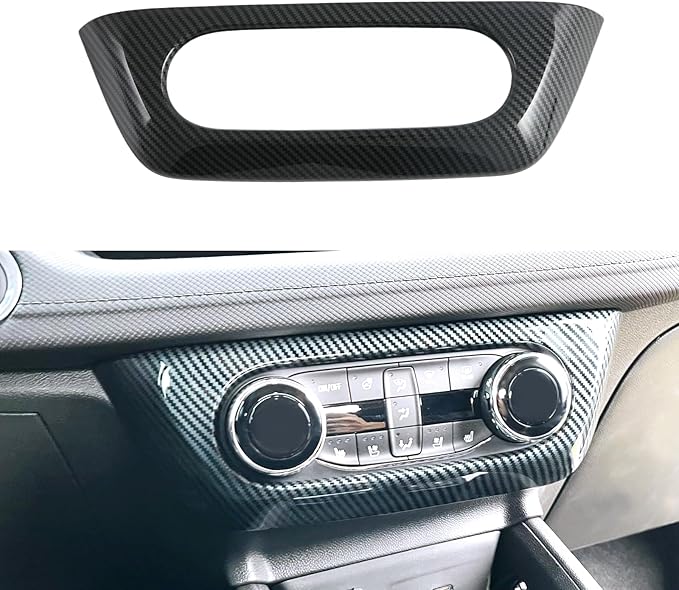 1 Pcs Center Air Conditioning A/C Switch Button Panel Frame Cover Trim for Chevrolet Trailblazer 2024-2026 Central Control Decoration Accessories (ABS Imitation Carbon Fiber Pattern)